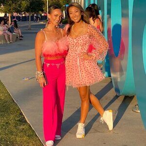 LONG FLOWY PANTS in PINK